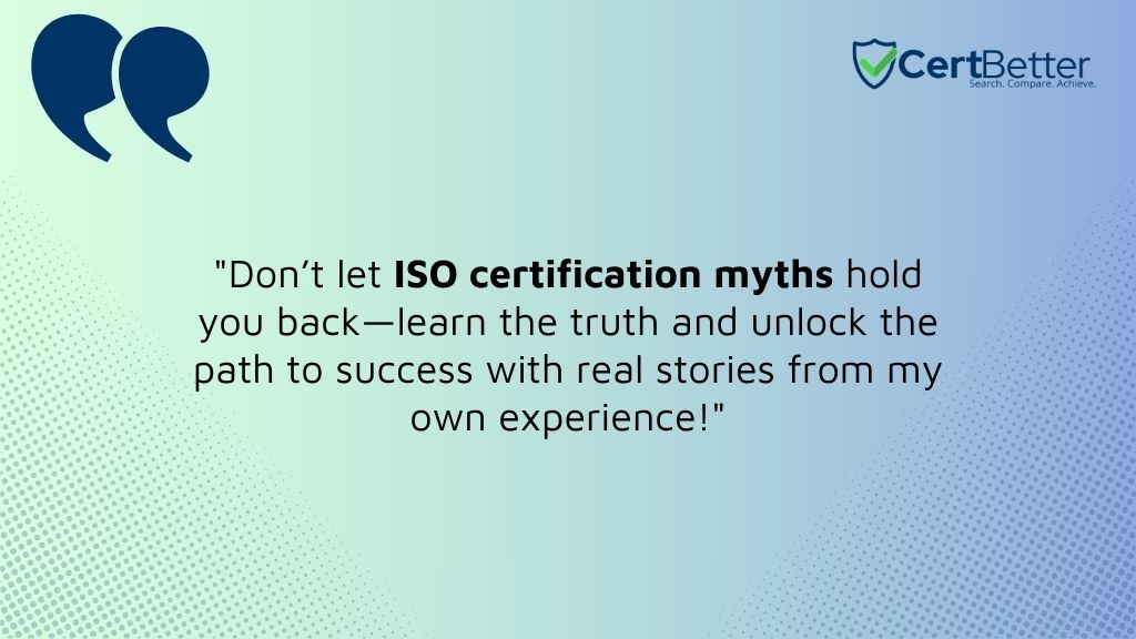 Debunk myths about ISO success with real stories from my own experience.