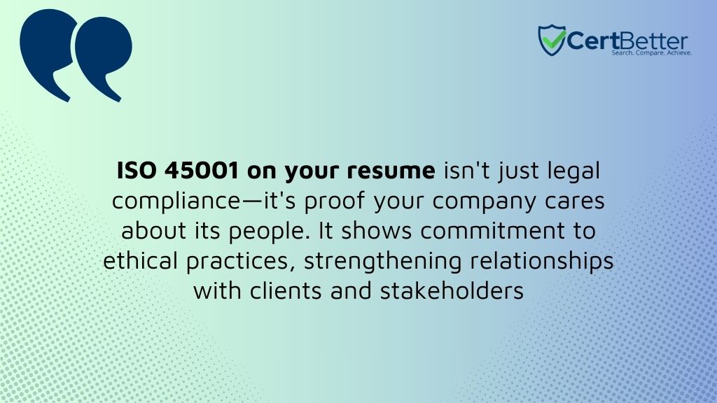 ISO shows your company cares about people and ethical practices